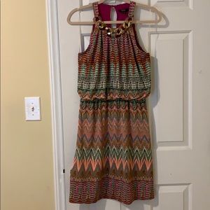 MSK tribal print dress